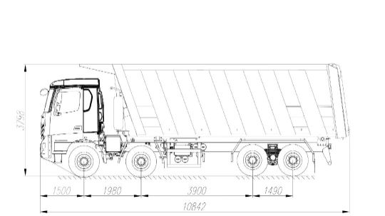 Самосвал 8х4 углевоз