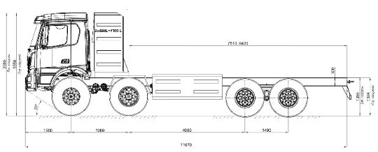 Шасси РУБИКОН 8х8 СПГ
