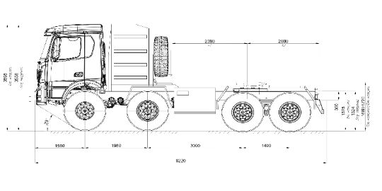Шасси РУБИКОН 4х4 КПГ Пневмо