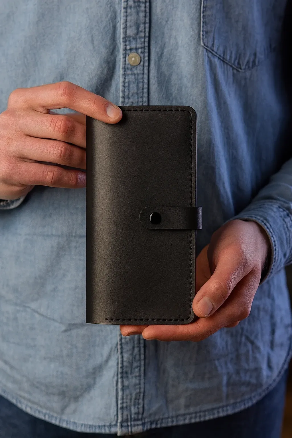 Кожаное портмоне на заказ Оргеев