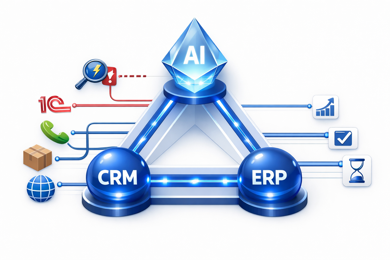 Единый контур управления: CRM, ERP и AI-система