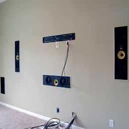 Монтаж коммуникаций домашнего кинотеатра