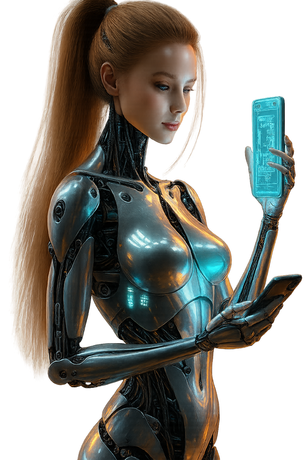 Девушка AI робот — заявка на консультацию из кейса по видеопродакшену