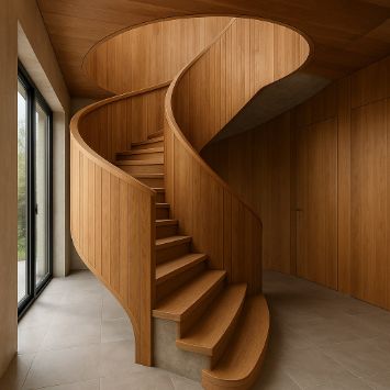 Винтовая лестница монолитная