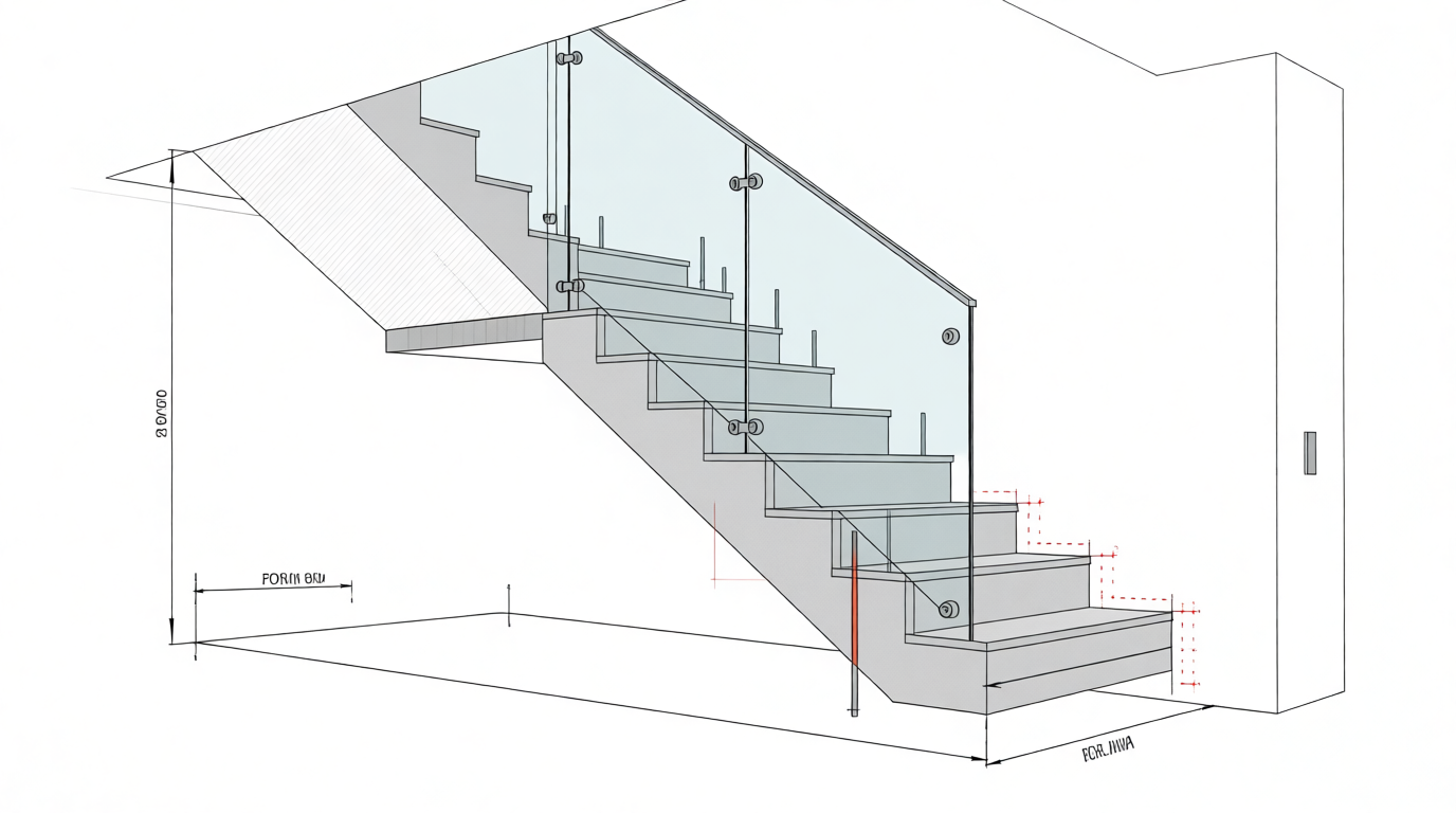 Монолитная лестница: особенности чертежа