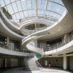 Винтовая бетонная лестница