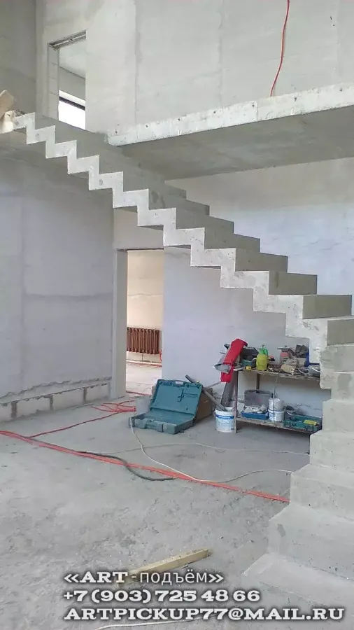 Прямые маршевые лестницы