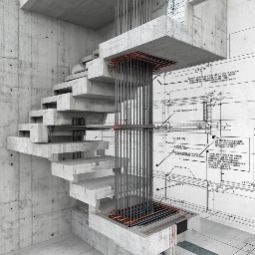 Армирование монолитной лестницы