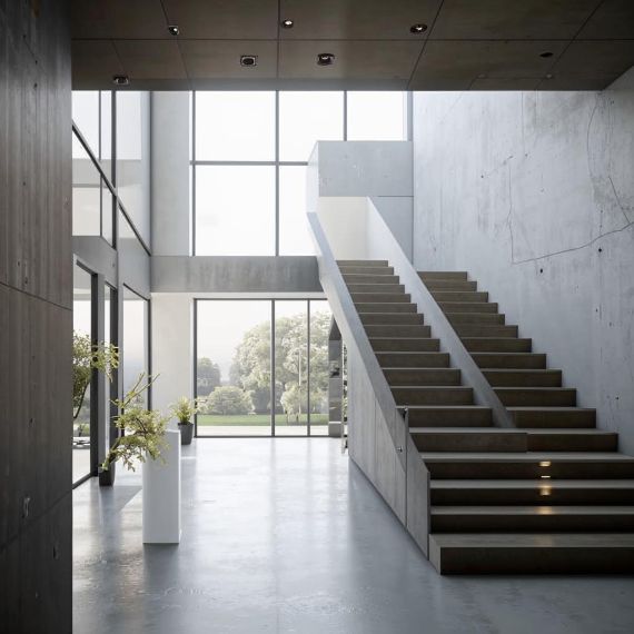 Прямые лестницы на бетон