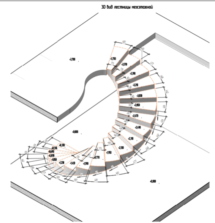 Проект по строительству монолитных бетонных лестниц