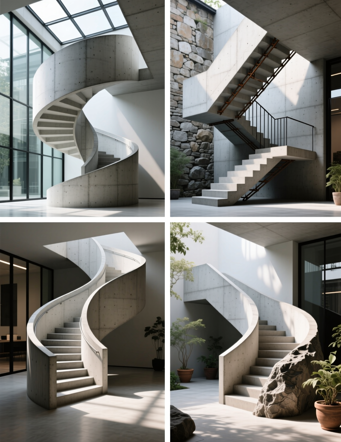 Чем сложнее проект и больше габариты бетонной лестницы