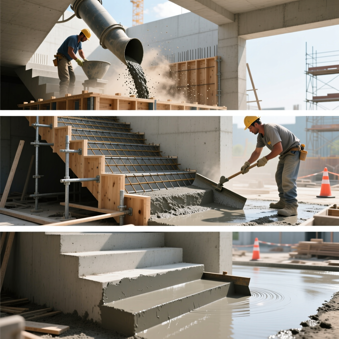 Бетонирование ступеней для лестниц: основные принципы и технологии