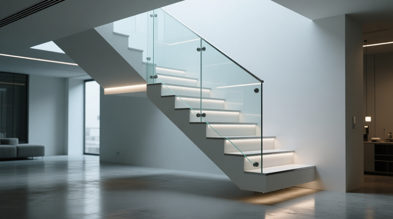 Как установить провода для подсветки ступеней «парящей» лестницы