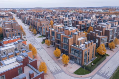 «Футура парк» мы изготовили трёхэтажную лестницы по типу «гармошка»