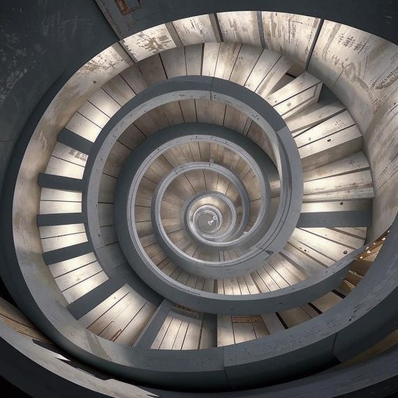 Для традиционных интерьеров монолитные винтовые лестницы