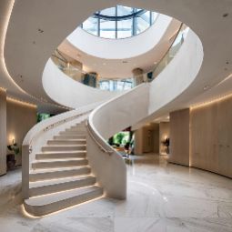 Облицовка бетонной лестницы