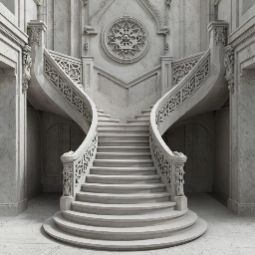 Декоративные монолитные бетонные лестницы