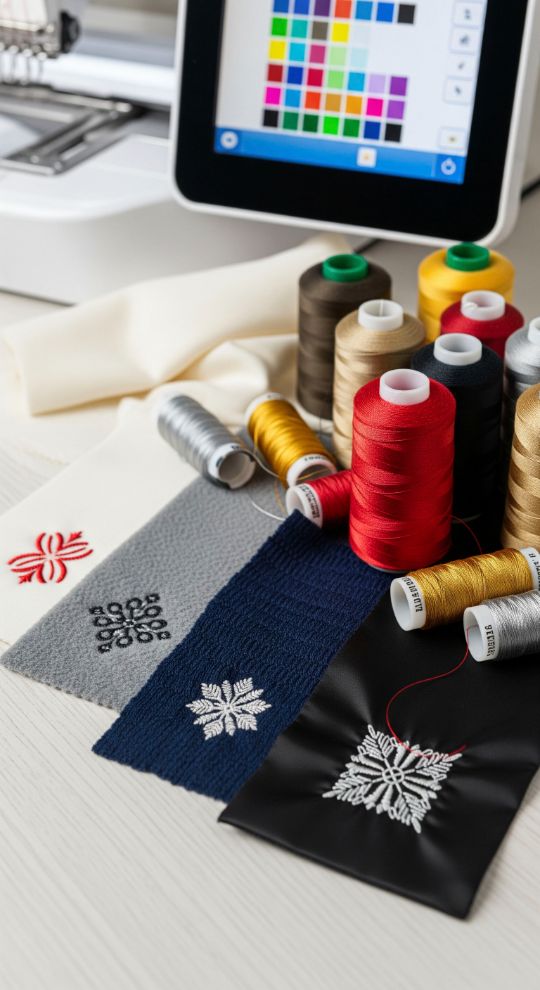 Выбор ткани и нитей для вышивки