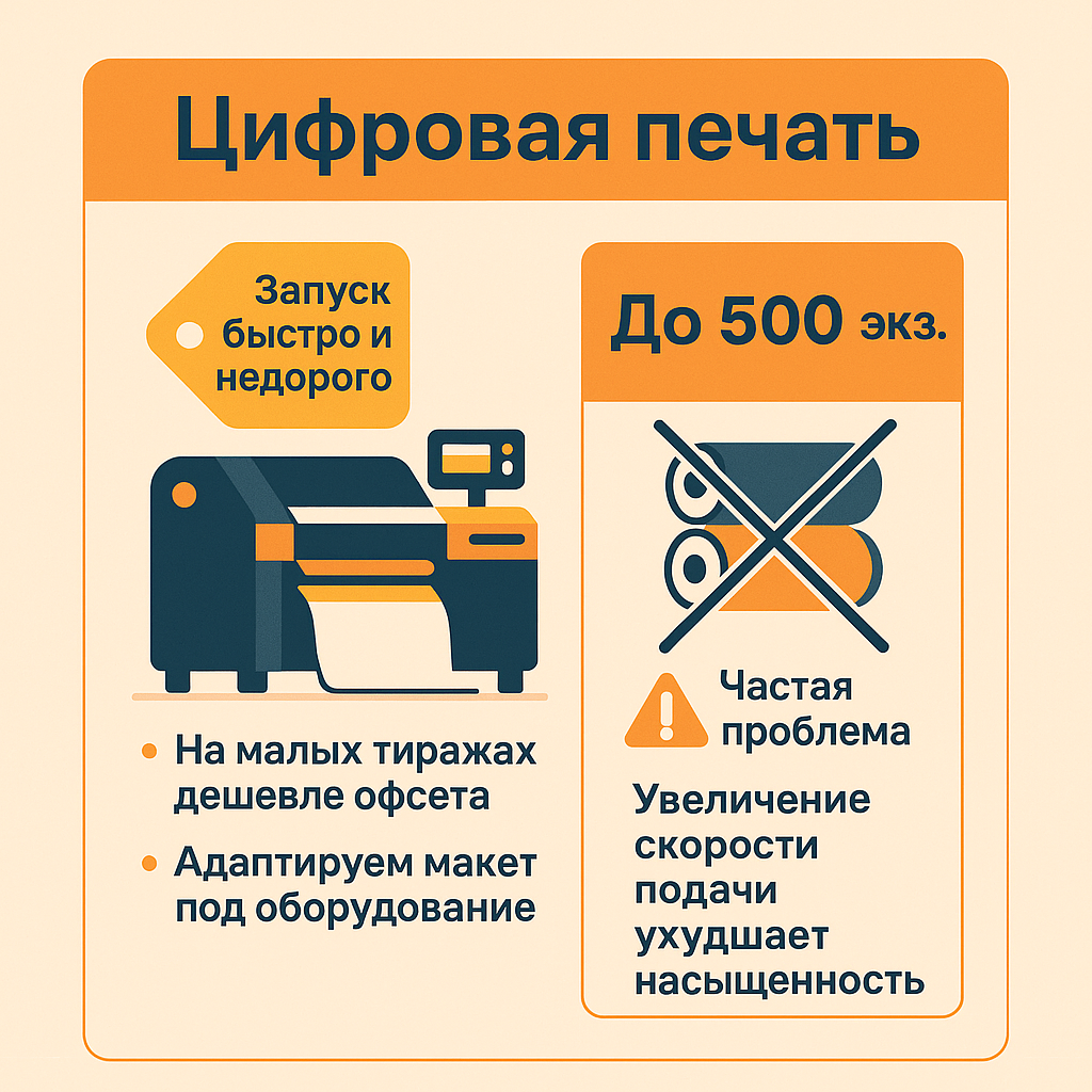 Экономия при цифровой печати