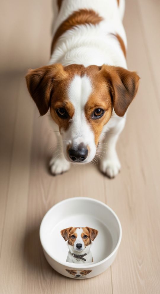 Фотография любимой собаки на миске