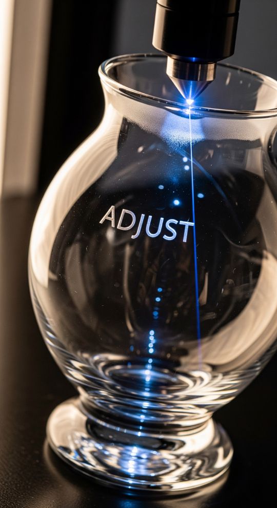 Лазерная гравировка логотипа на посуде