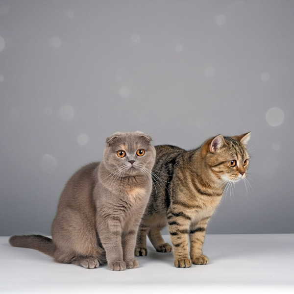 Студийное рекламное фото шотландских кошек с профессиональным освещением. Эстетика и контент для элитных питомников от НИНДЗЯ ГРАФ