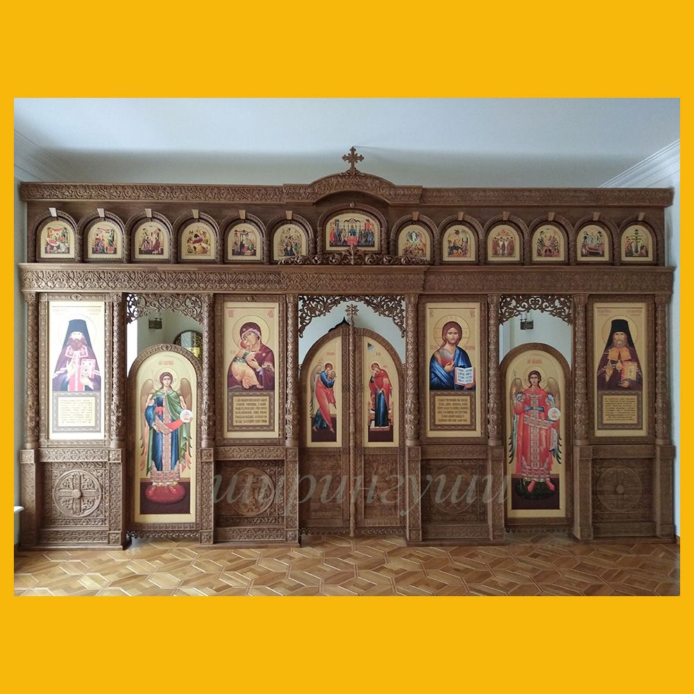 иконостас деревянный позолоченный иконостас церковный иконостас резной иконостас православный иконостас церковная утварь церковное искусство изготовление иконостаса купить иконостас для храма резной иконостас с позолотой производство церковных иконостасов
