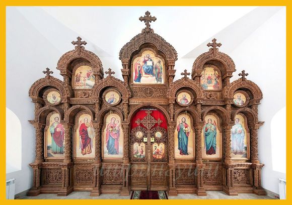 иконостас деревянный позолоченный иконостас церковный иконостас резной иконостас православный иконостас церковная утварь церковное искусство изготовление иконостаса купить иконостас для храма резной иконостас с позолотой производство церковных иконостасов