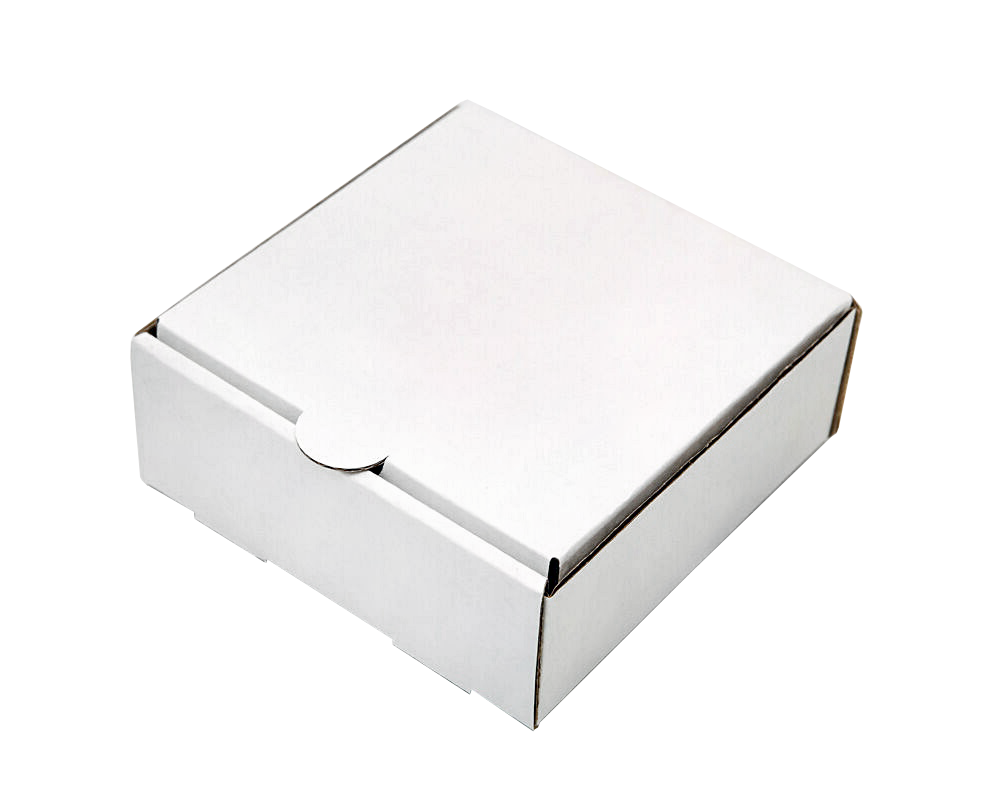 Коробка с клапаном белая