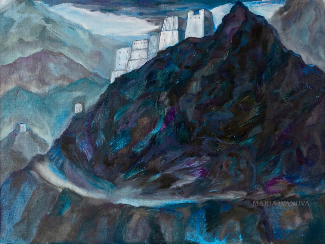 МОНАСТЫРЬ НА ГОРЕ. ЛЕ / холст, масло/60х80см/2024