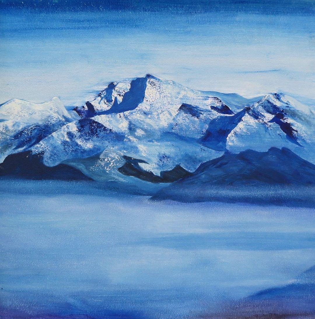 КАНЧЕНДЖАНГА /КАРТОН, МАСЛО/ 40Х40/2014