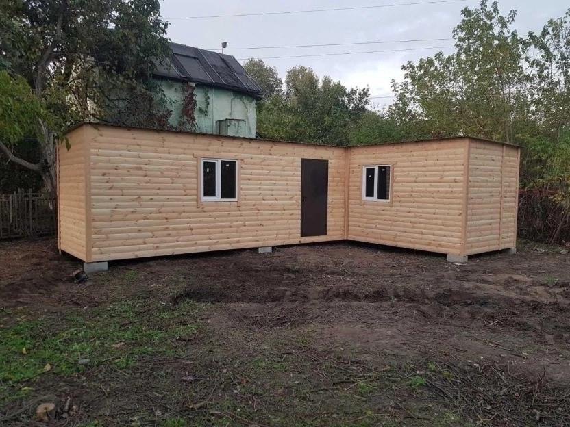 Дачная бытовка с верандой