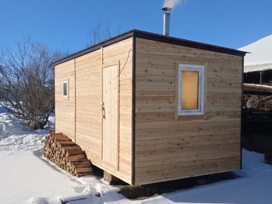 каркасная баня 5 метров