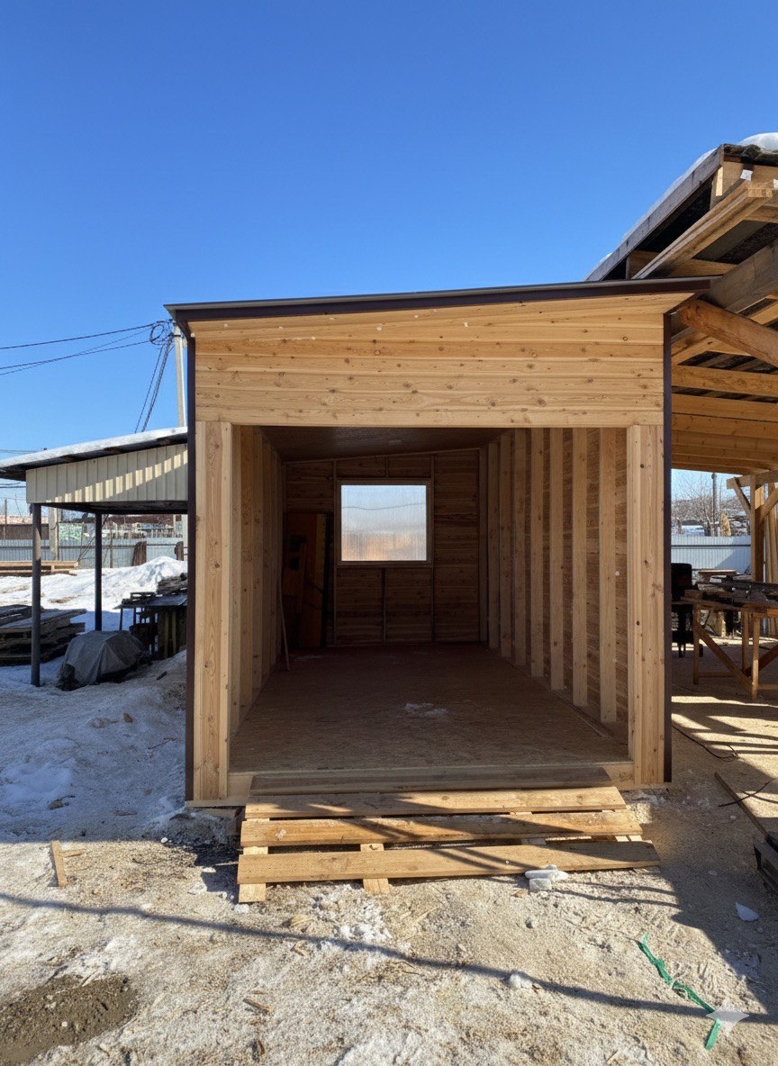 Гараж каркасный