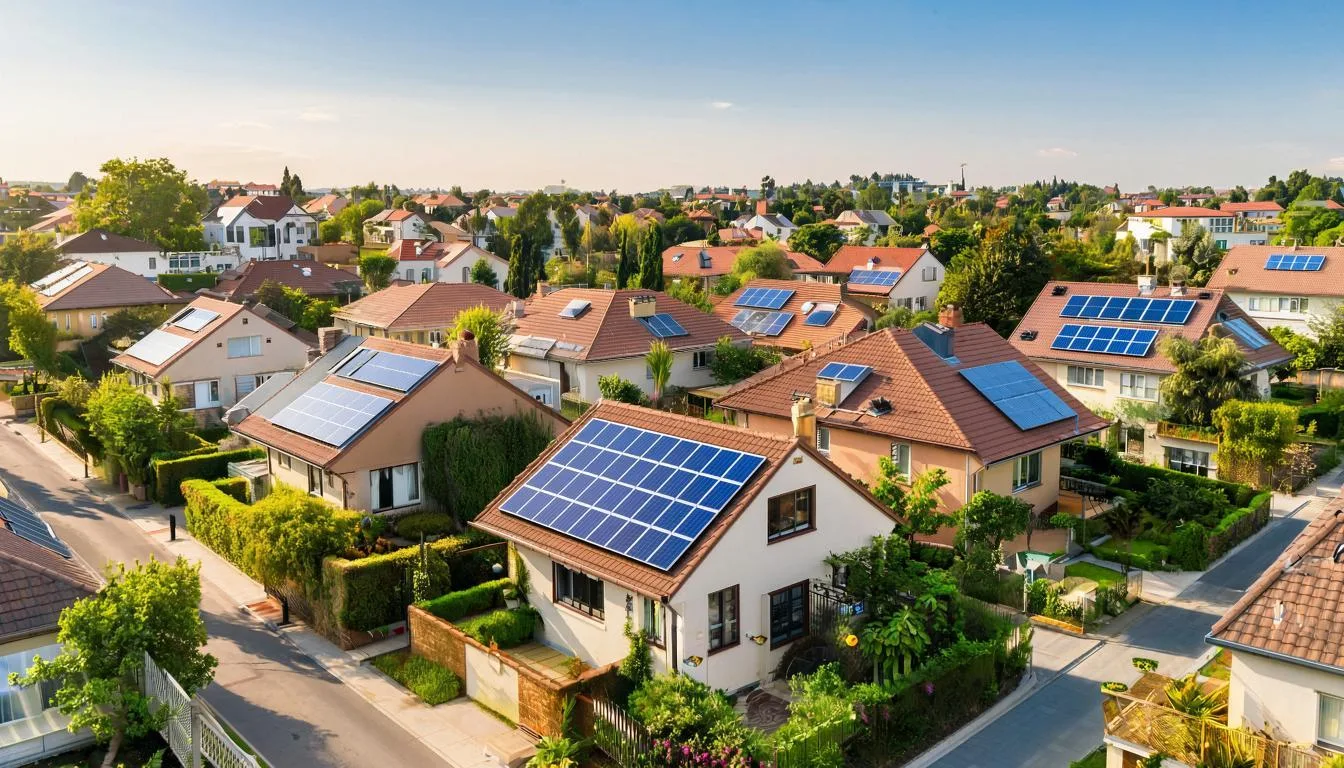 Коттеджный поселок на солнечных батареях