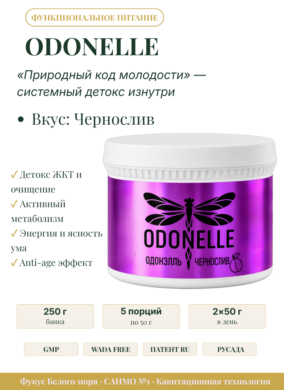 Функциональное питание ODONELLE молекулярный гель детокс