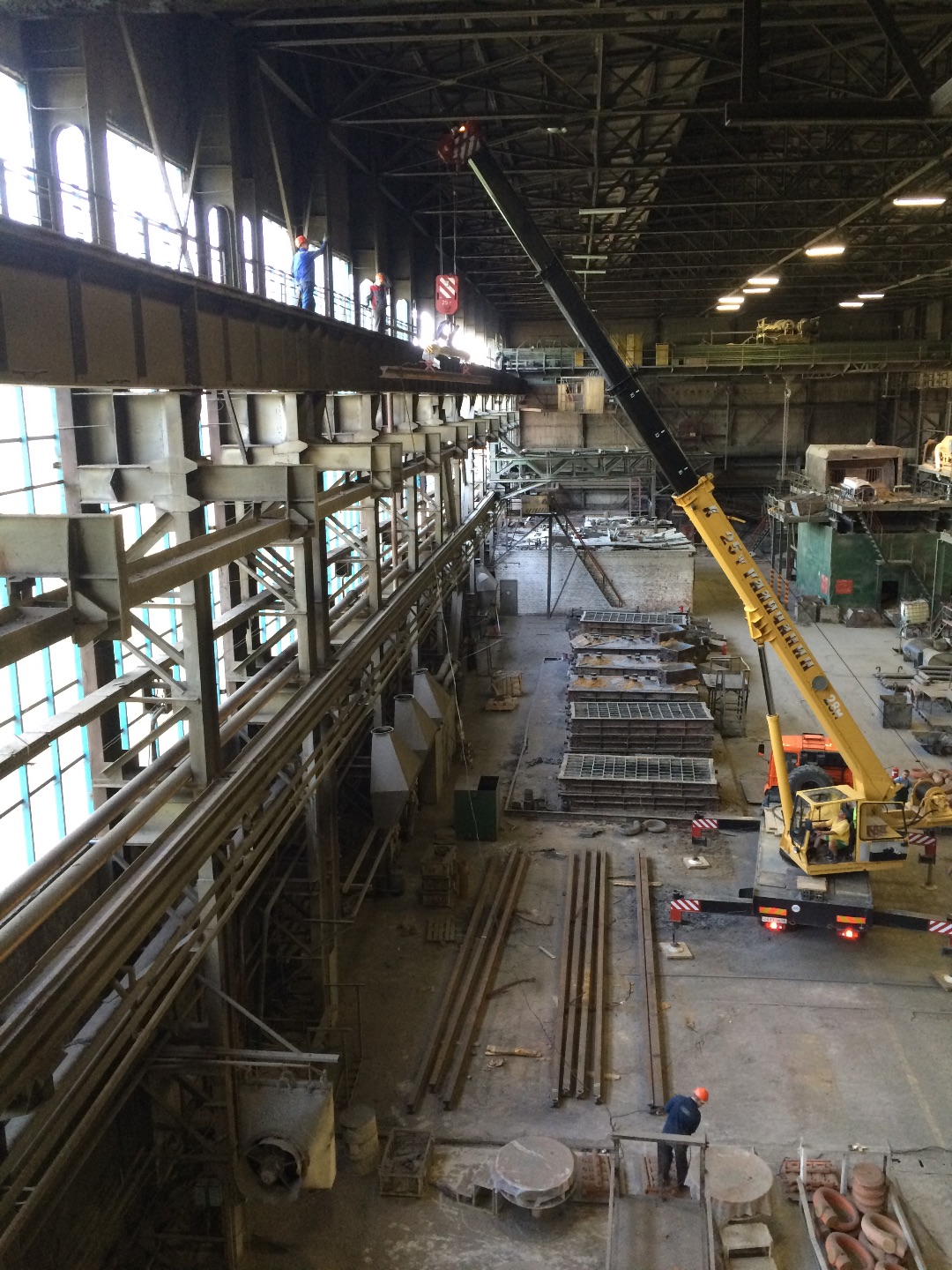 Замена рельс кранового пути г. Пенза