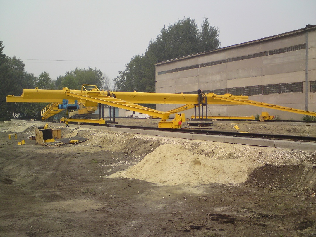 Монтаж крановых путей и козлиного крана г. Шатура