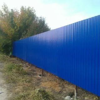 забор профлист синий волсна с8 высота 2 метра