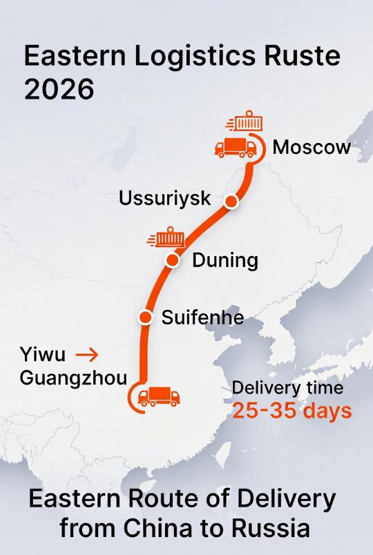 Автомобильная доставка из Гуанчжоу в Москву