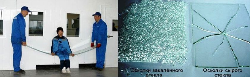 Испытание закалённого стекла