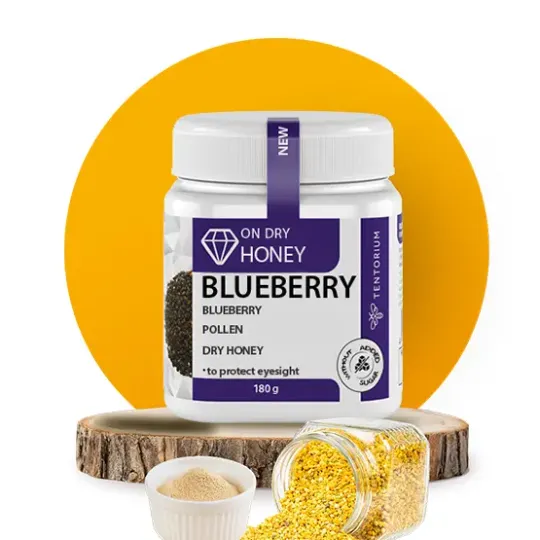 მოცვის დრაჟე მშრალ თაფლზე