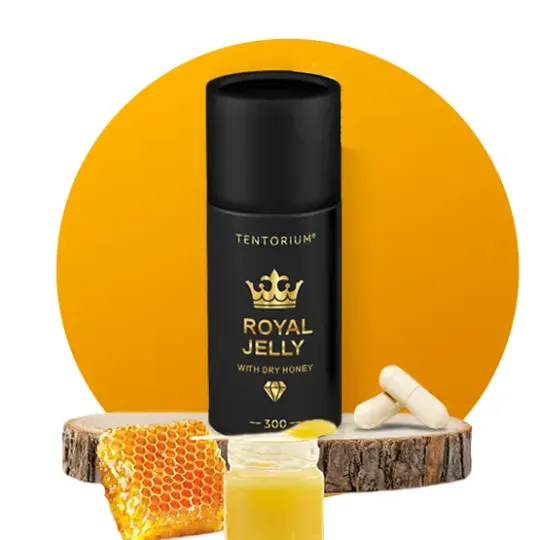 ფუტკრის რძე კაფსულებში მშრალ თაფლზე