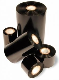 Риббон WAX / RESIN У этого типа покрытия воск смешан с синтетическими смолами. Сочетается с бумагой, картоном и материалами с хорошими агдезионными (от lat. adhaesio — прилипание) свойствами. Нанесённые символы и картинки устойчивы к истиранию, но повреждаются растворителями и другими агрессивными веществами. Носители информации, изготовленные с риббоном WAX / RESIN, могут применяться в магазинах, складах, аптеках, транспортными кампаниями, на производстве.