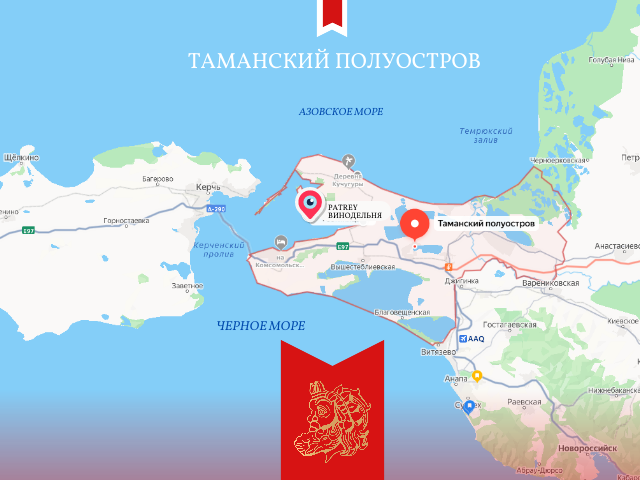 Карта Таманского полуострова