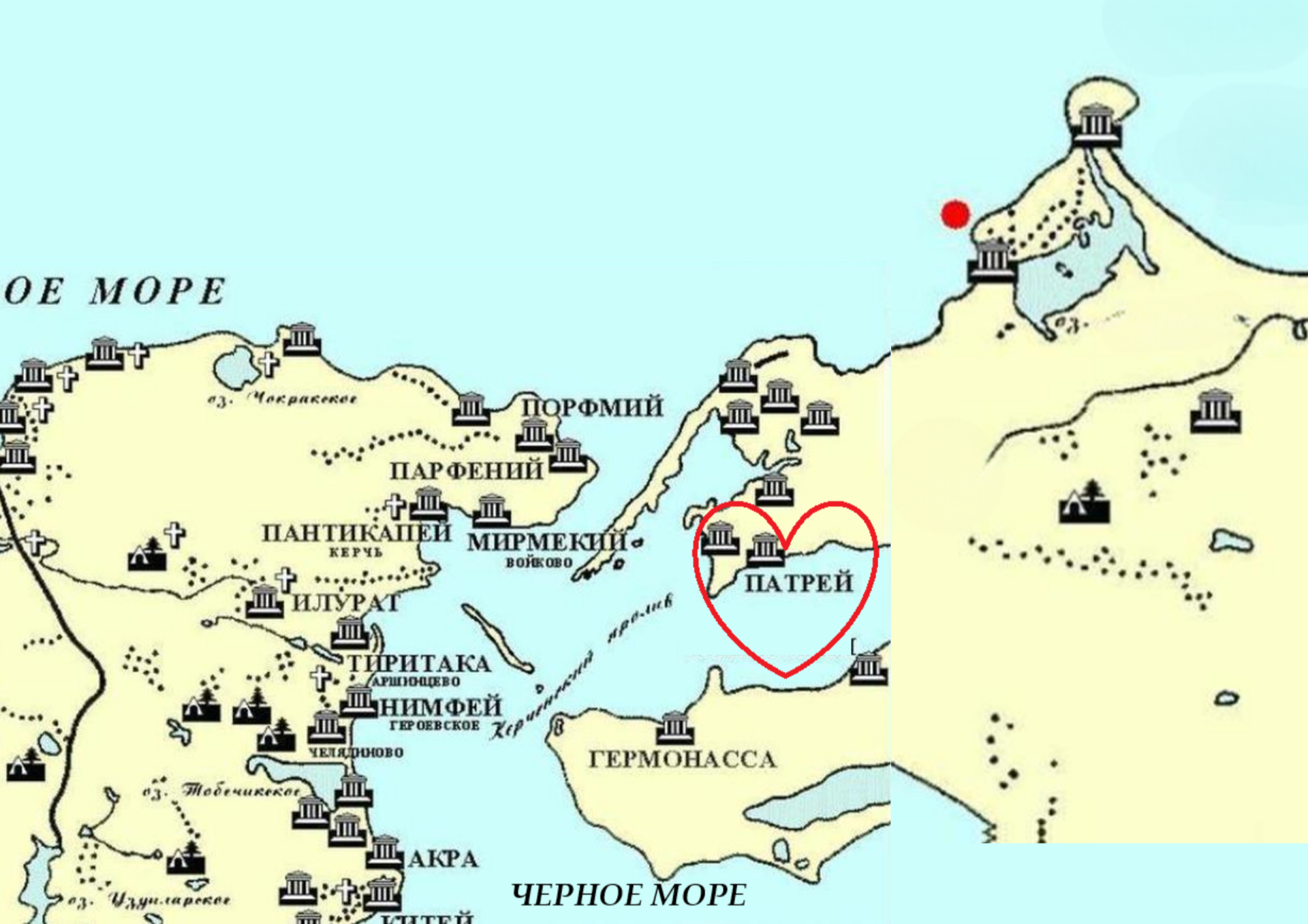 Карта Боспорского царства