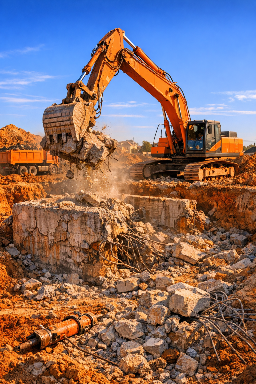 Демонтаж фундамента