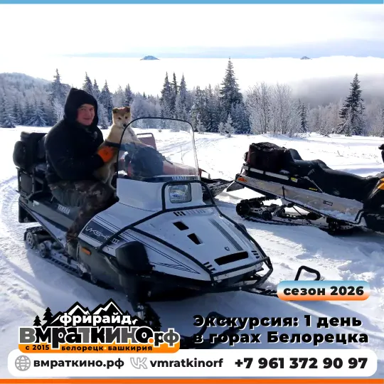 Туры в горы на снегоходах с горячим обедом на вершине от 4999₽/день.  Снегоходы: заброска в горы, групповые экскурсии на Ялангас, Малиновку, Машак, прокат от 1500₽. Формируем выезды только по предварительным заявкам