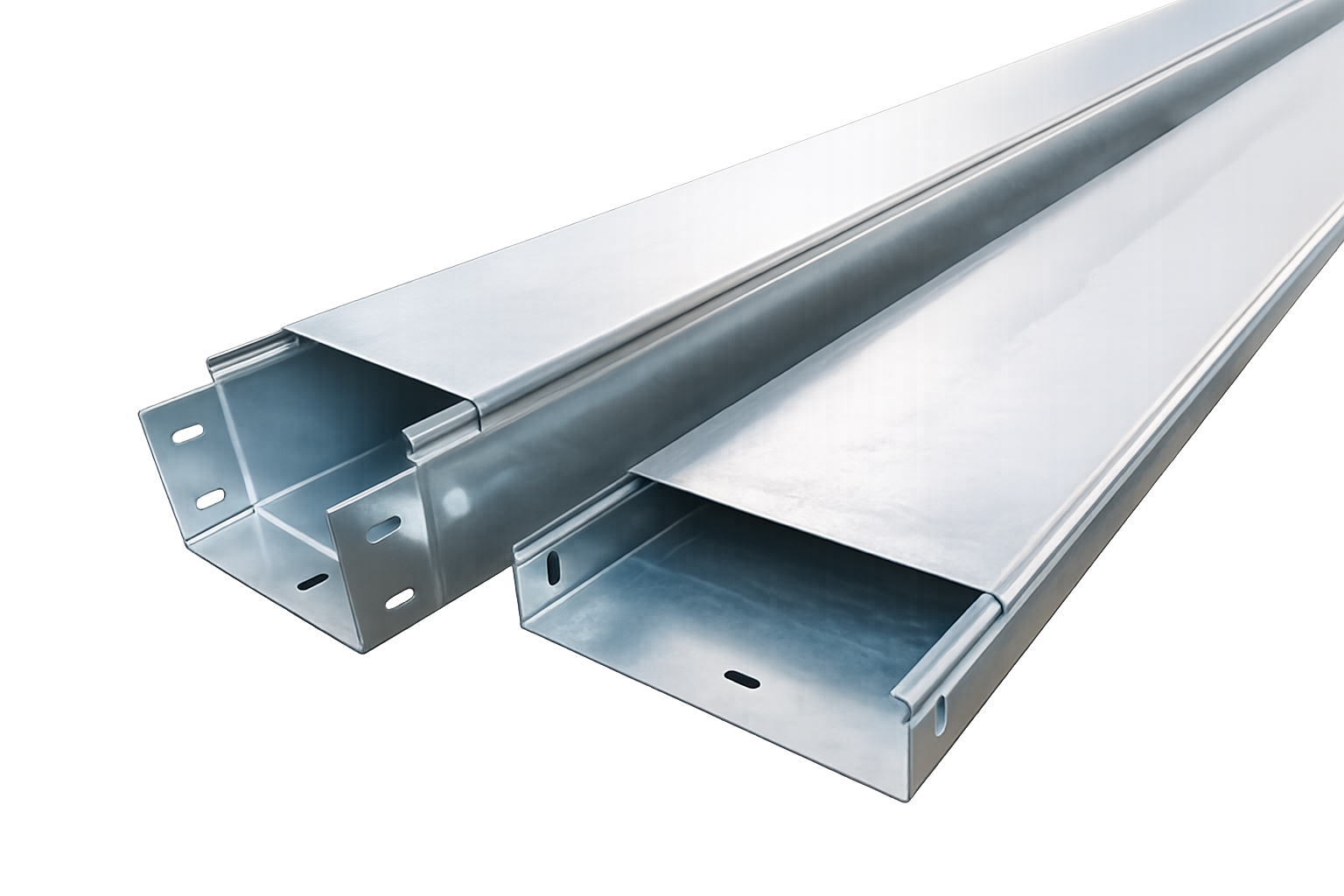 Неперфорированные (сплошные) кабельные лотки