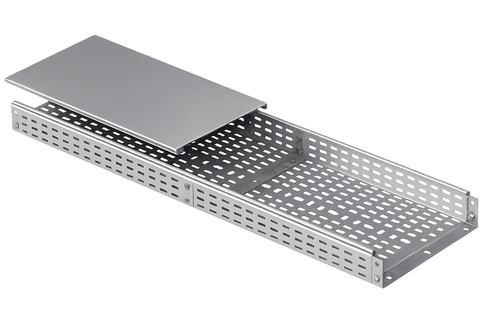 Перфорированные кабельные лотки: вентиляция и отвод тепла, используются в помещениях и на открытых площадках